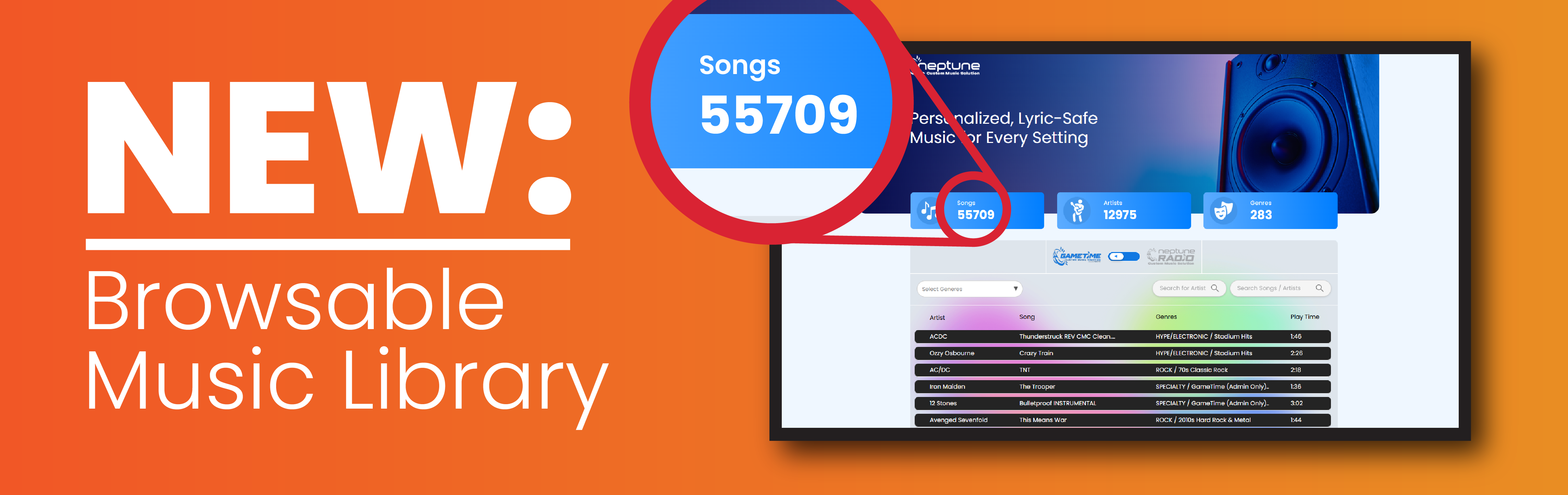 new browsable music library (radio)