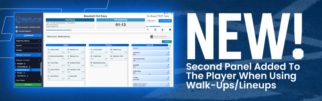 (gt) new! second panel added to the player when using walke upslineups